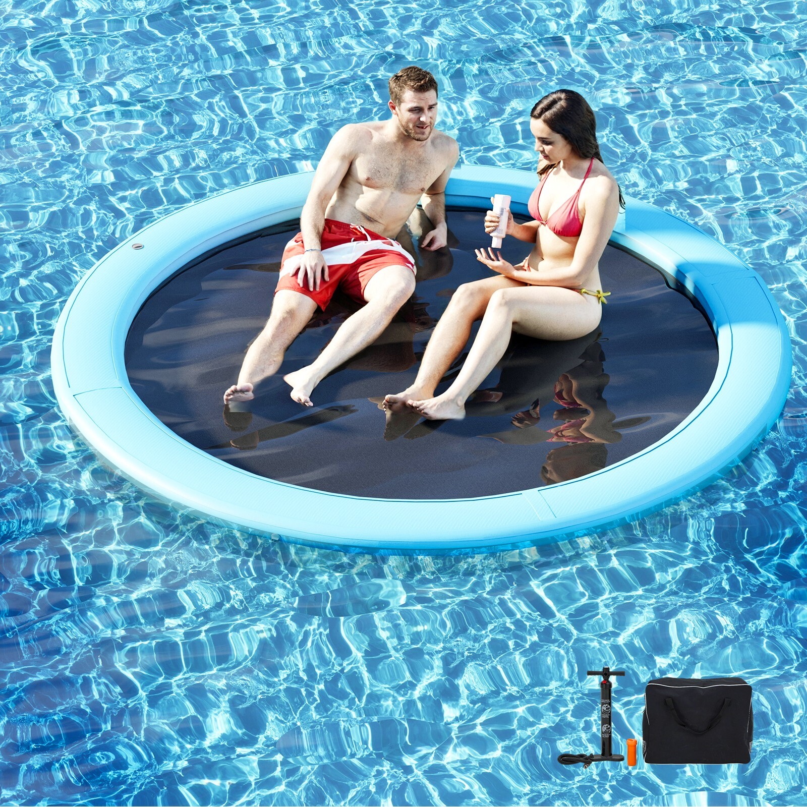 Sunchill 8FT Heavy Duty Inflatable Water Hammock, Ideal for Lakes & Oceans