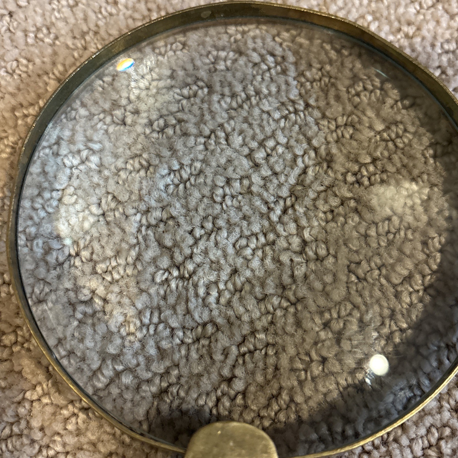 Vintage Handheld Brass Magnifying Glass 5 Inch Lens Gorgeous