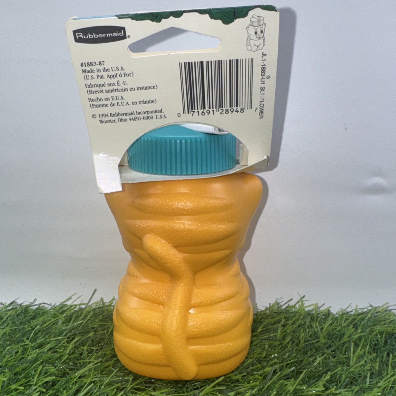 Vintage 1995 Rubbermaid Trainer Sippy Cup Tiger 8oz NEW Made in USA NOS 1883