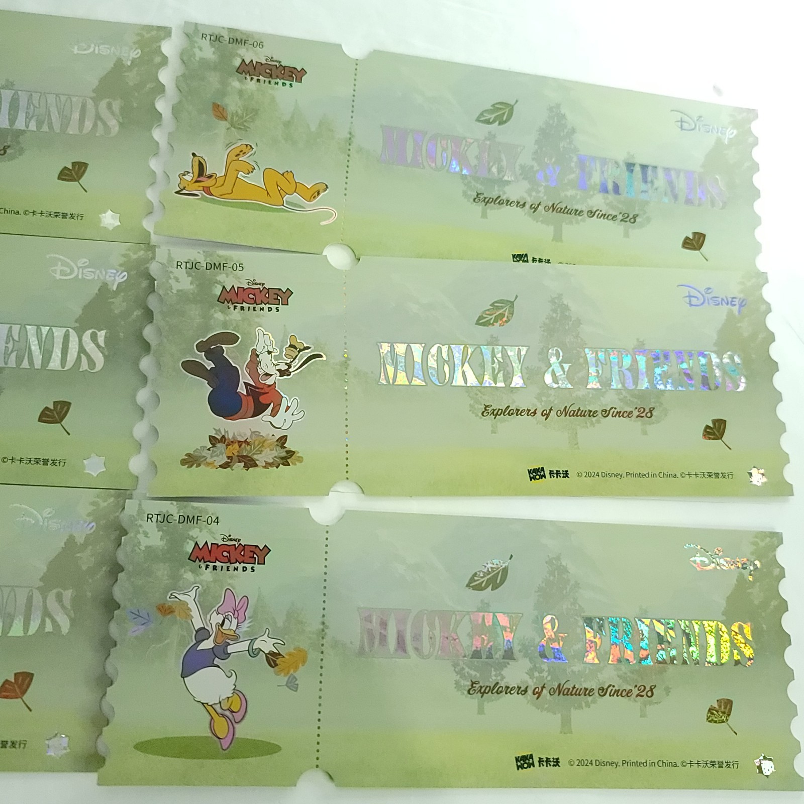 Kakawow DISNEY Mickey & Friends Large Ticket Jumbo Trading Card Limited Lot Of 6