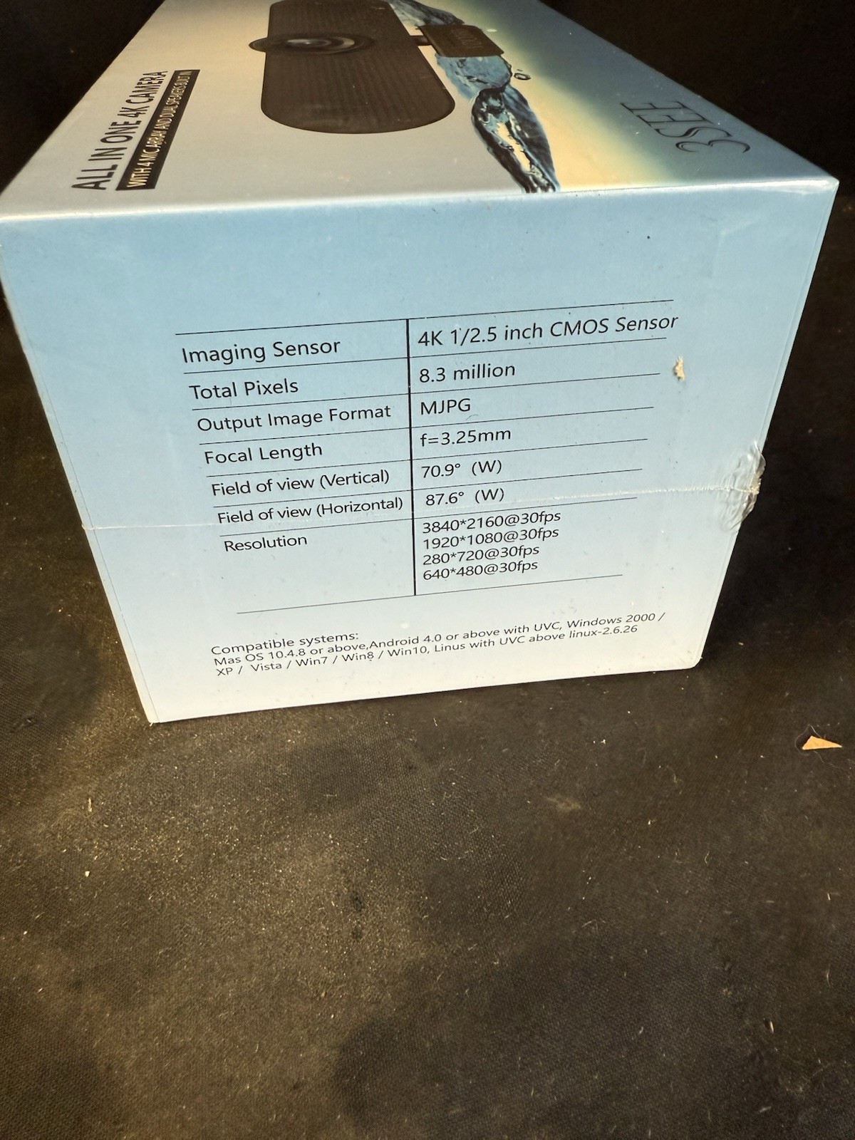 New VDO 360 3See All in 1 4K Camera w 4 Mic Array & Dual Speakers USB Computer