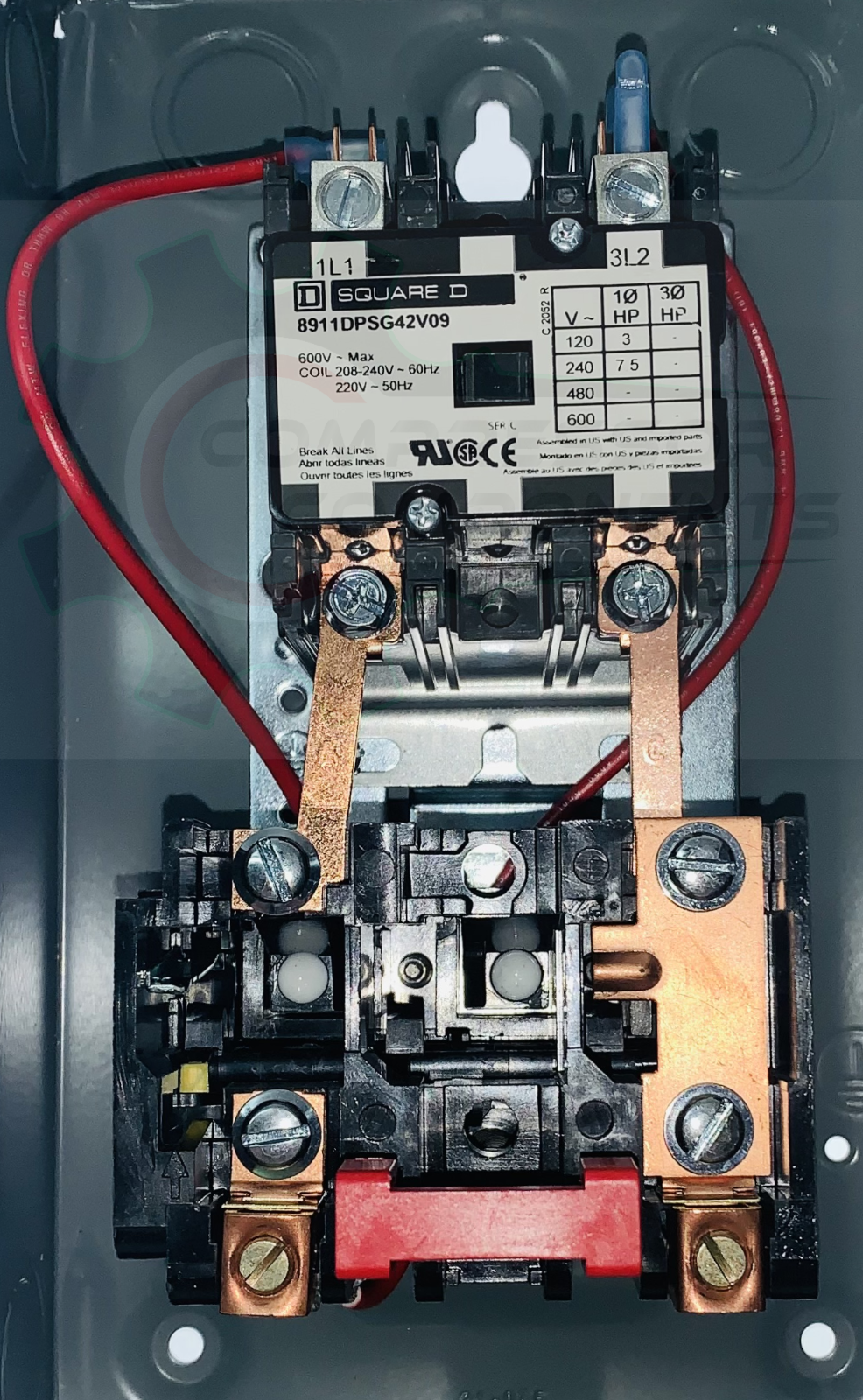 SQUARE D 8911DPSG42V09 MAGNETIC MOTOR STARTER 7.5 HP 1-PH 230VAC 40A W/Overload