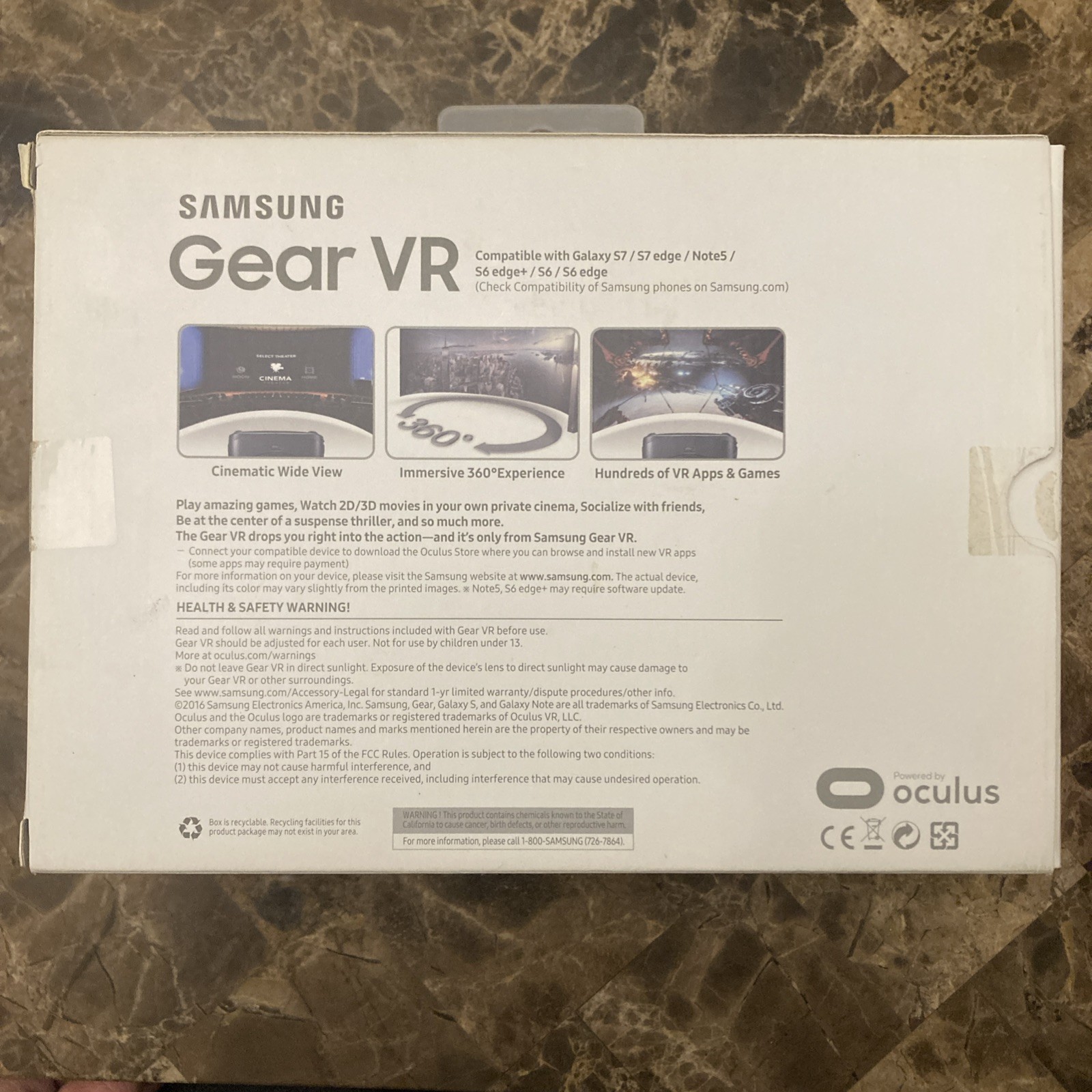 Samsung Gear VR SM-R323 Oculus Virtual Reality Headset GH69-28208A New Open Box