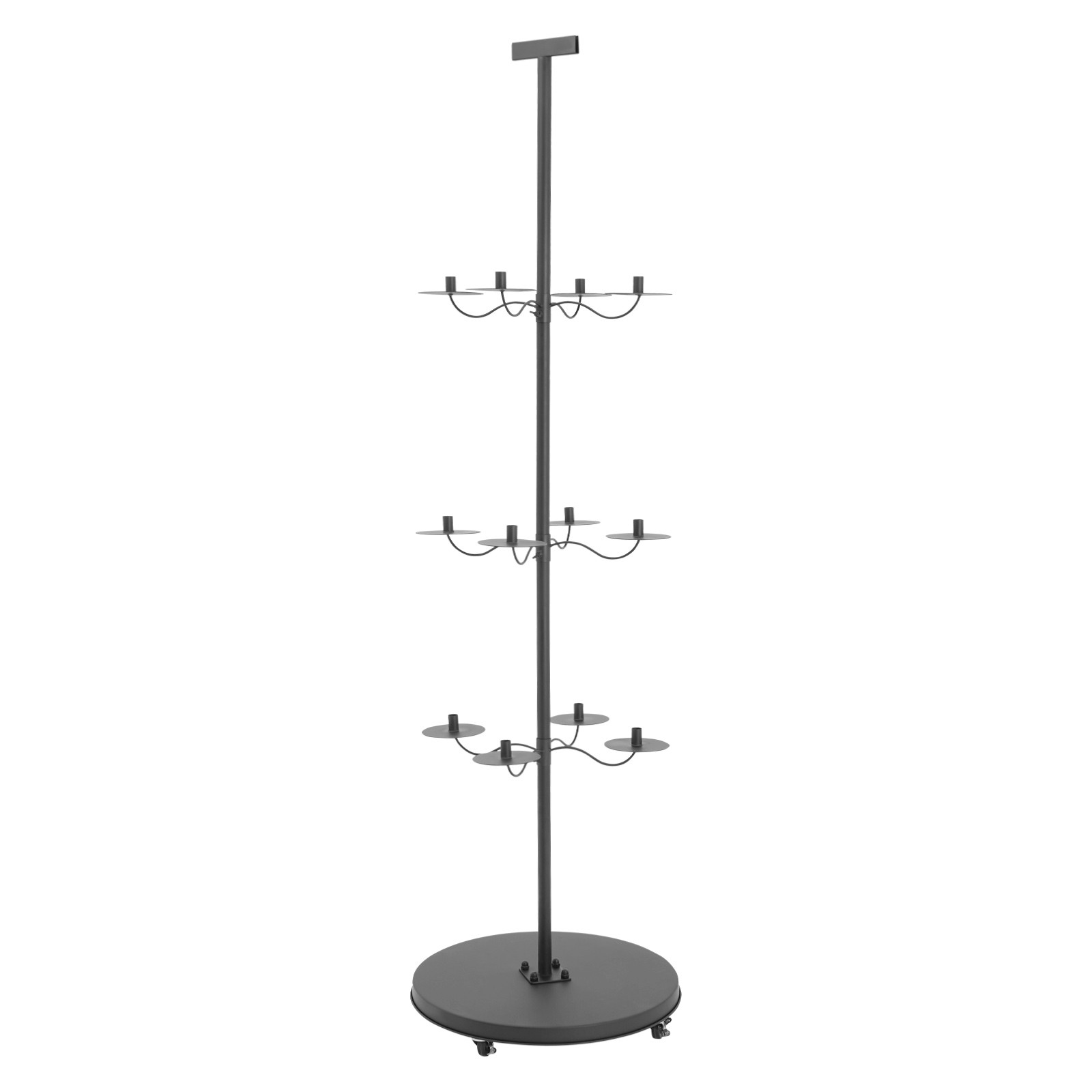 12-head Wig Holder Black Wig Head Stand Wig Display& Storage Rack 19.69*70.08in