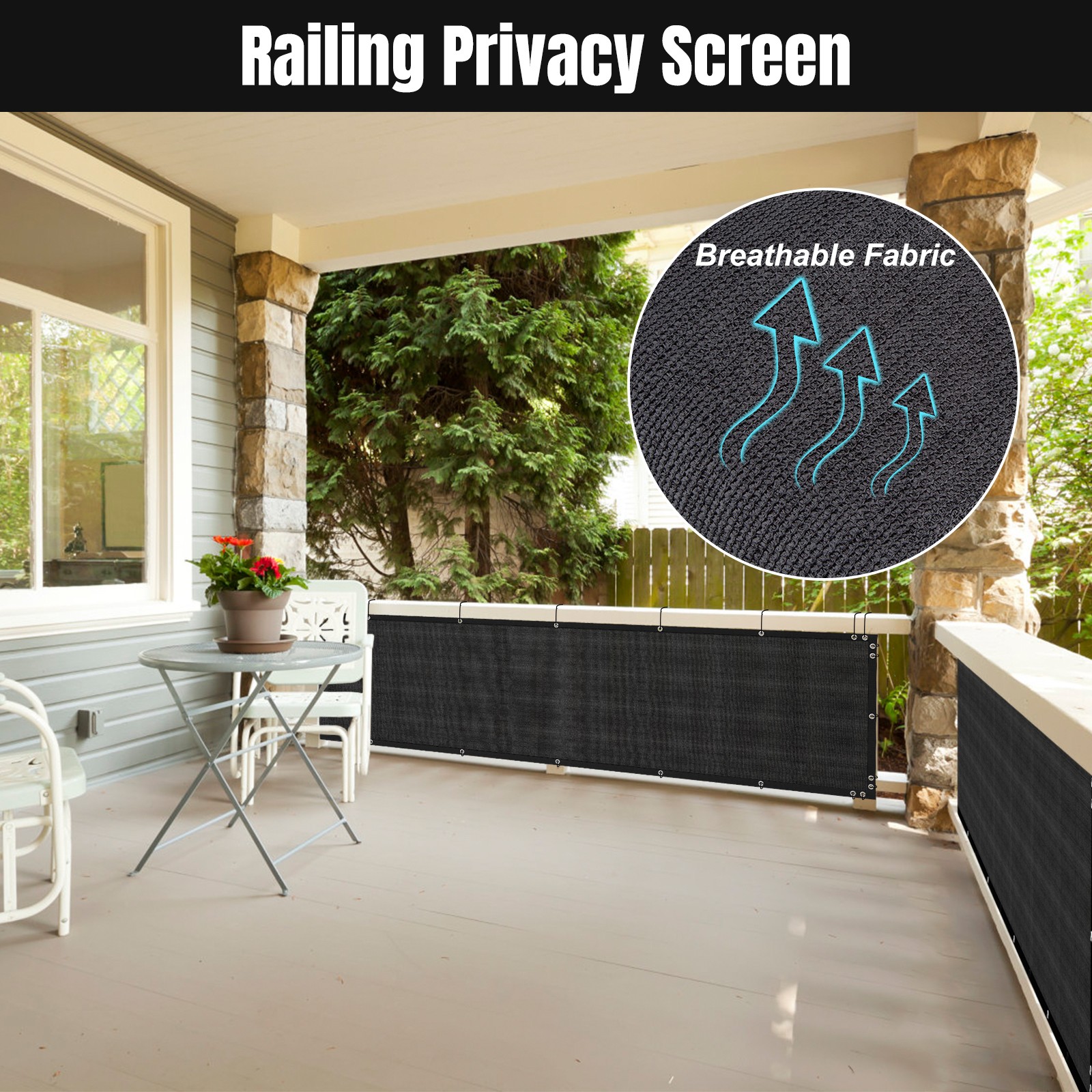 3' 4' 5' 6' 8' x50' Privacy Fence Screen Windscreen Garden Yard Mesh Shade Cover