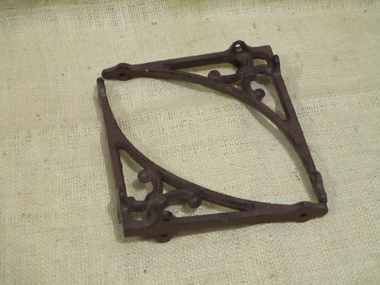4 Shelf Brackets Corbels Wall Cast Iron Rustic Farmhouse 7 1/2" X 6 1/4" Braces