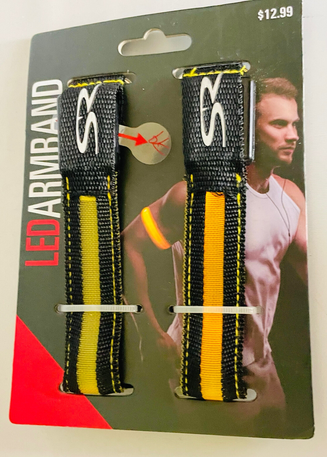 Solaray LED Armband Two Pack Steady or Blinking Light Survival Hunting NEW