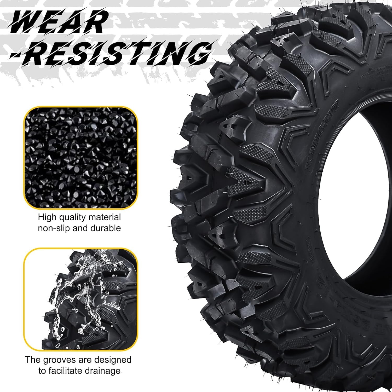 4PCS 26x11-12 26x9-12 Front Rear ATV Tires 26x11x12 26x9x12 6PR Mud ATV UTV Tire