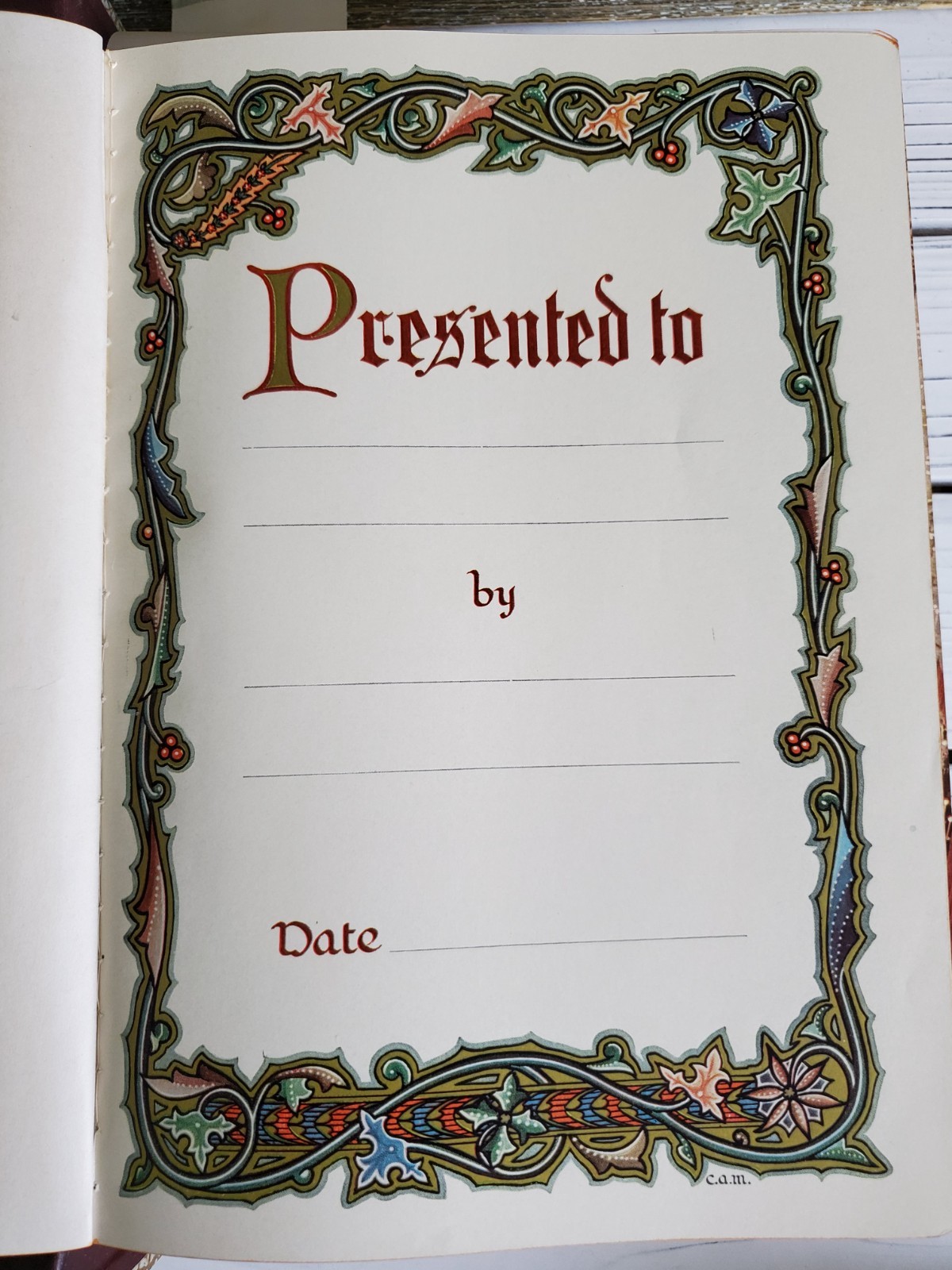 VTG Holy Bible Douay-Challoner & Confraternity Text 1951 White Illustrat Book