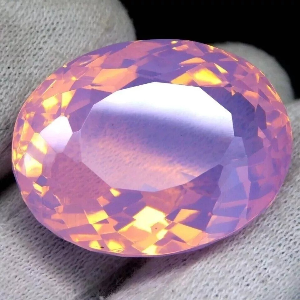 Welo Australian Certified Untreated 74 Ct+ Loose Gemstone Natural Pink Opal
