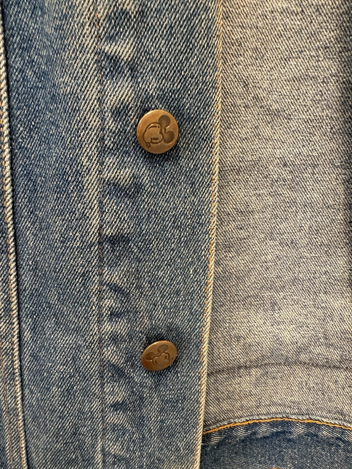 Mickey & Co. VTG Denim Jacket Large Mickey Mouse Embellished Disney Unisex 90