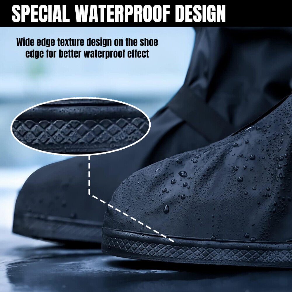 Anti-slip Silicone Rain Shoe Covers Reusable Waterproof Shoes Cover Protector