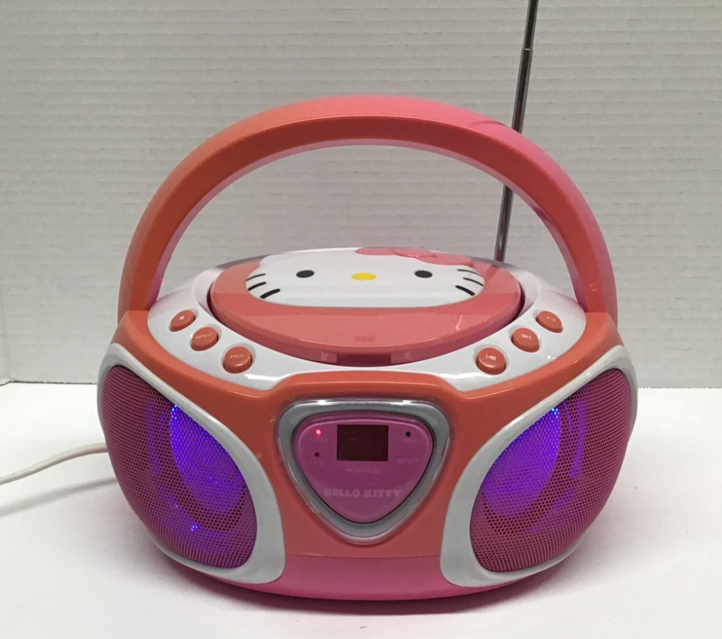 Hello Kitty CD Player Boombox AM FM Radio