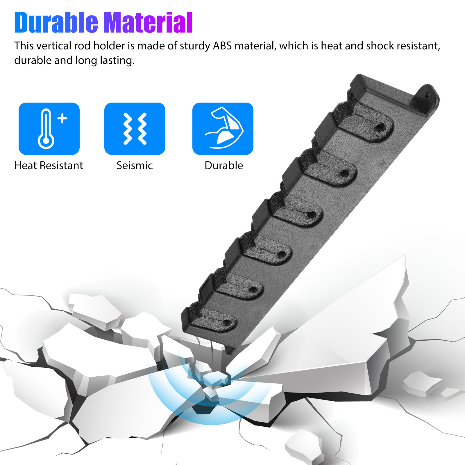 Horizontal Boat Fishing 6 Rod Rack Wall Mount Vertical Holder Storage Pole Stand