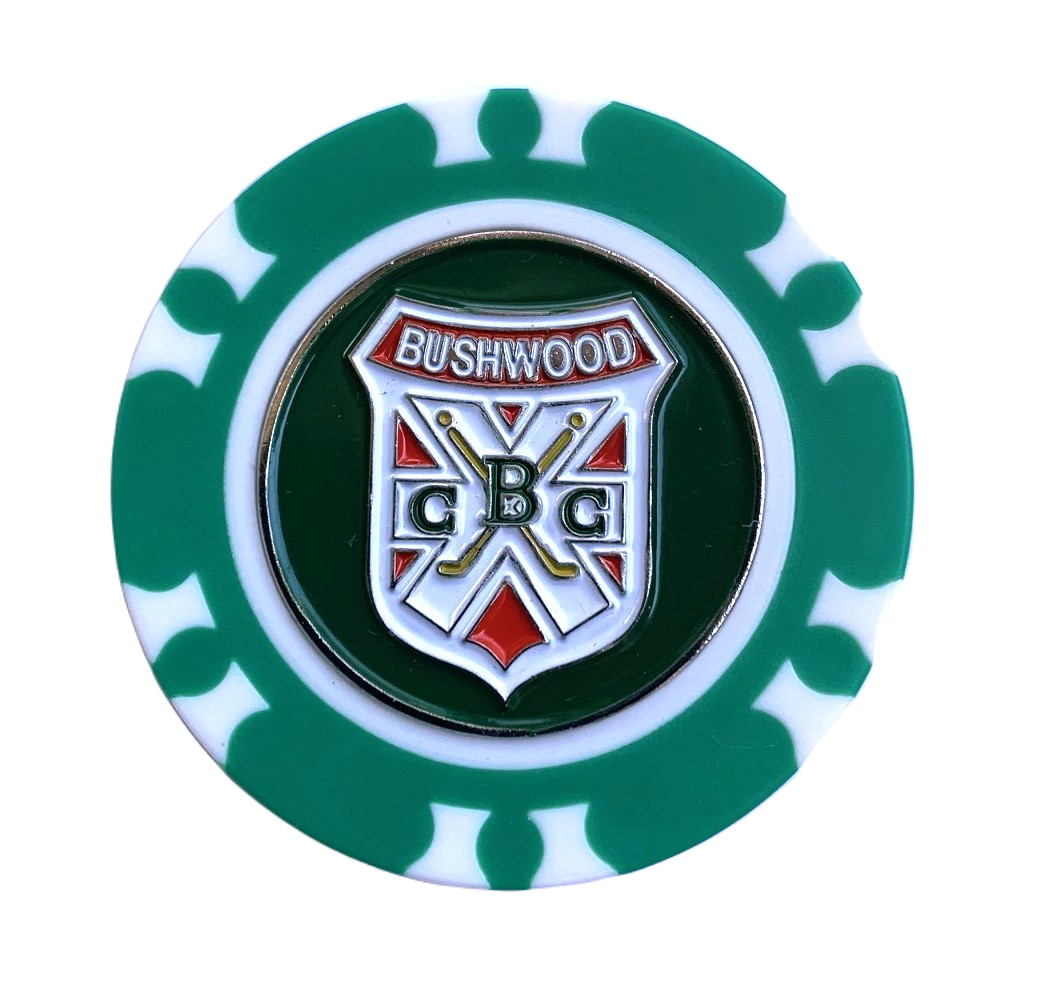 Caddyshack Bushwood Magnetic Poker Chip with removable Golf Ball Marker