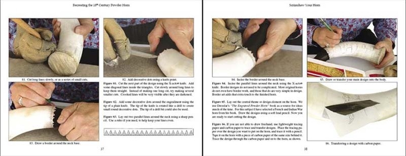 Recreating the 18th Century Powder Horn Book Gunpowder Scrimshaw How-To Sibley