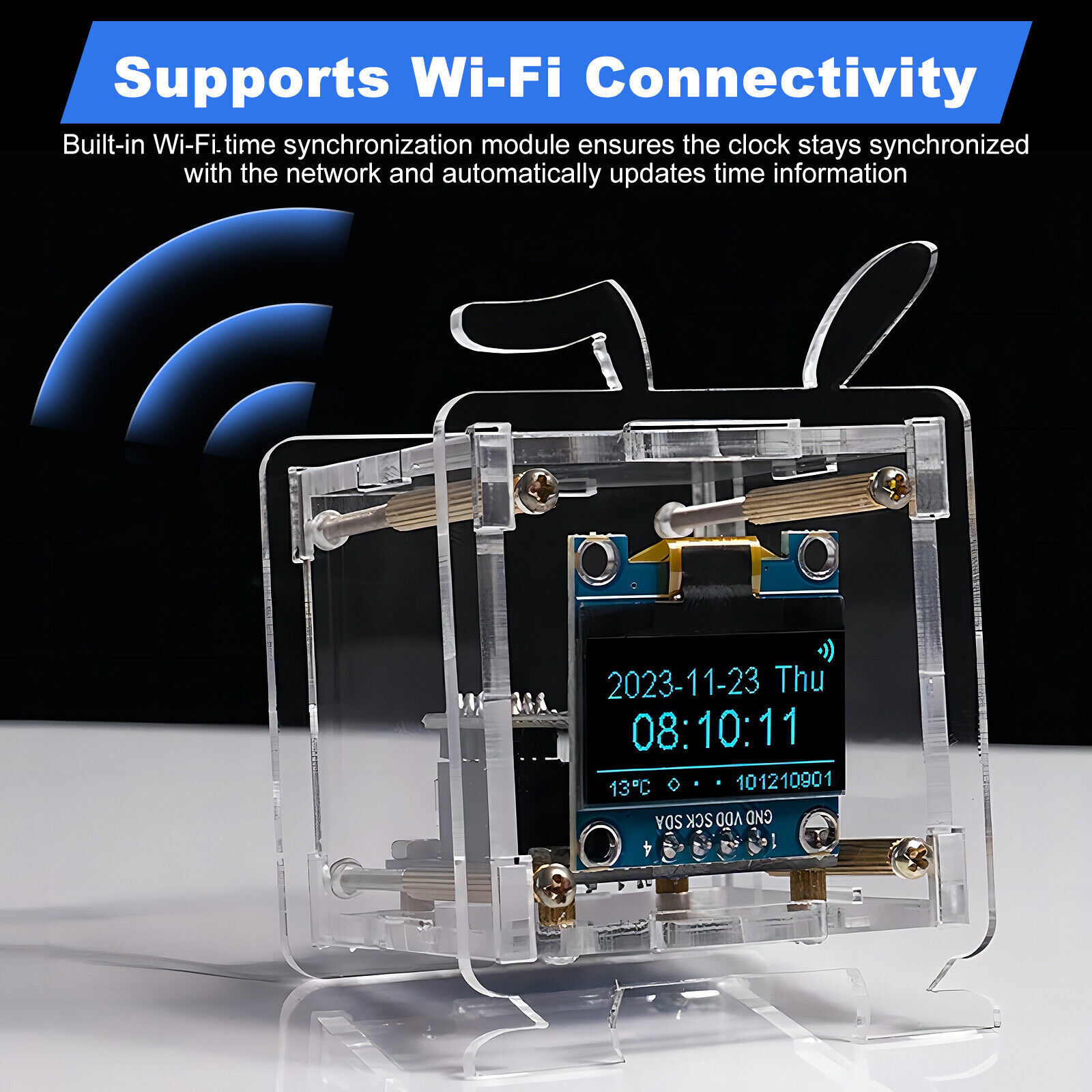 Digital Mini Clock DIY Kit Electronic Clock Teaching soldering Practice Kit