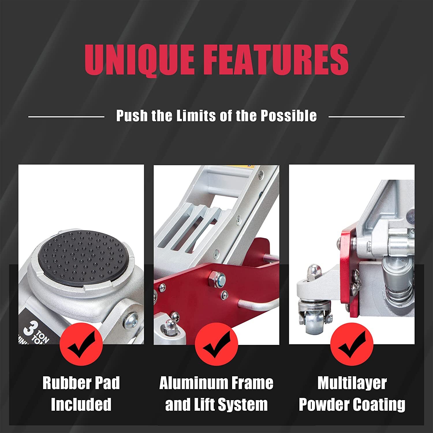 BIG RED Torin Low Profile Economic Aluminum Service/Floor Red AT830003XLR