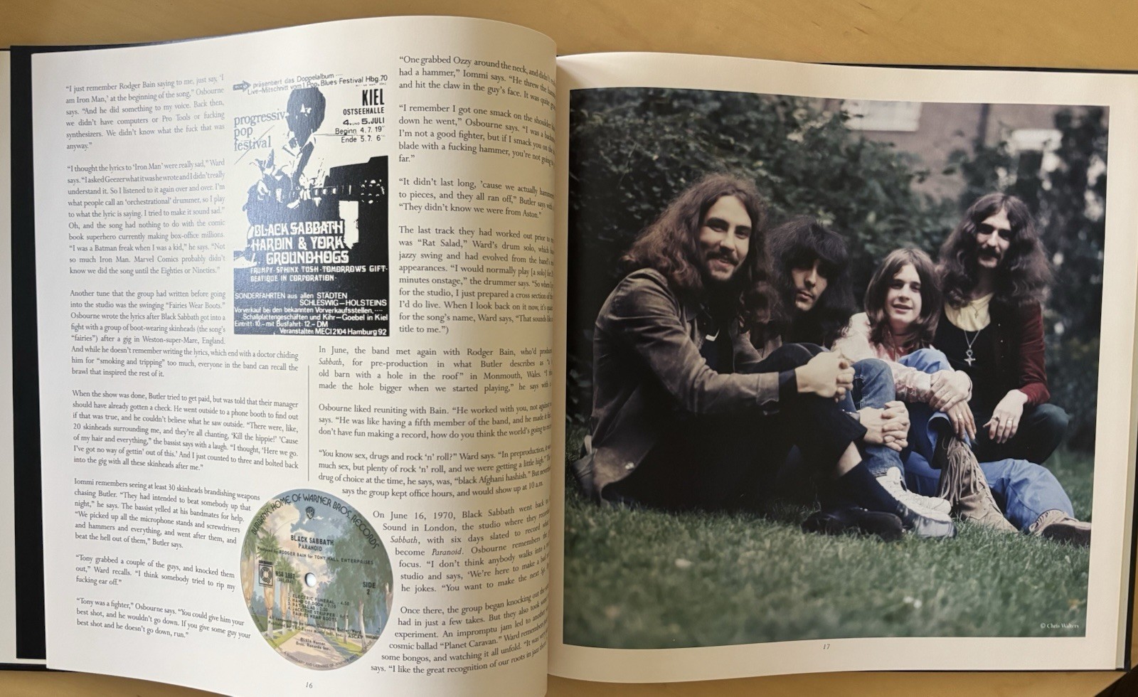 OZZY OSBOURNE PARANOID HARDCOVER LARGE COLOR/BW ILLUSTRATED COFFEE TABLE BOOK NM