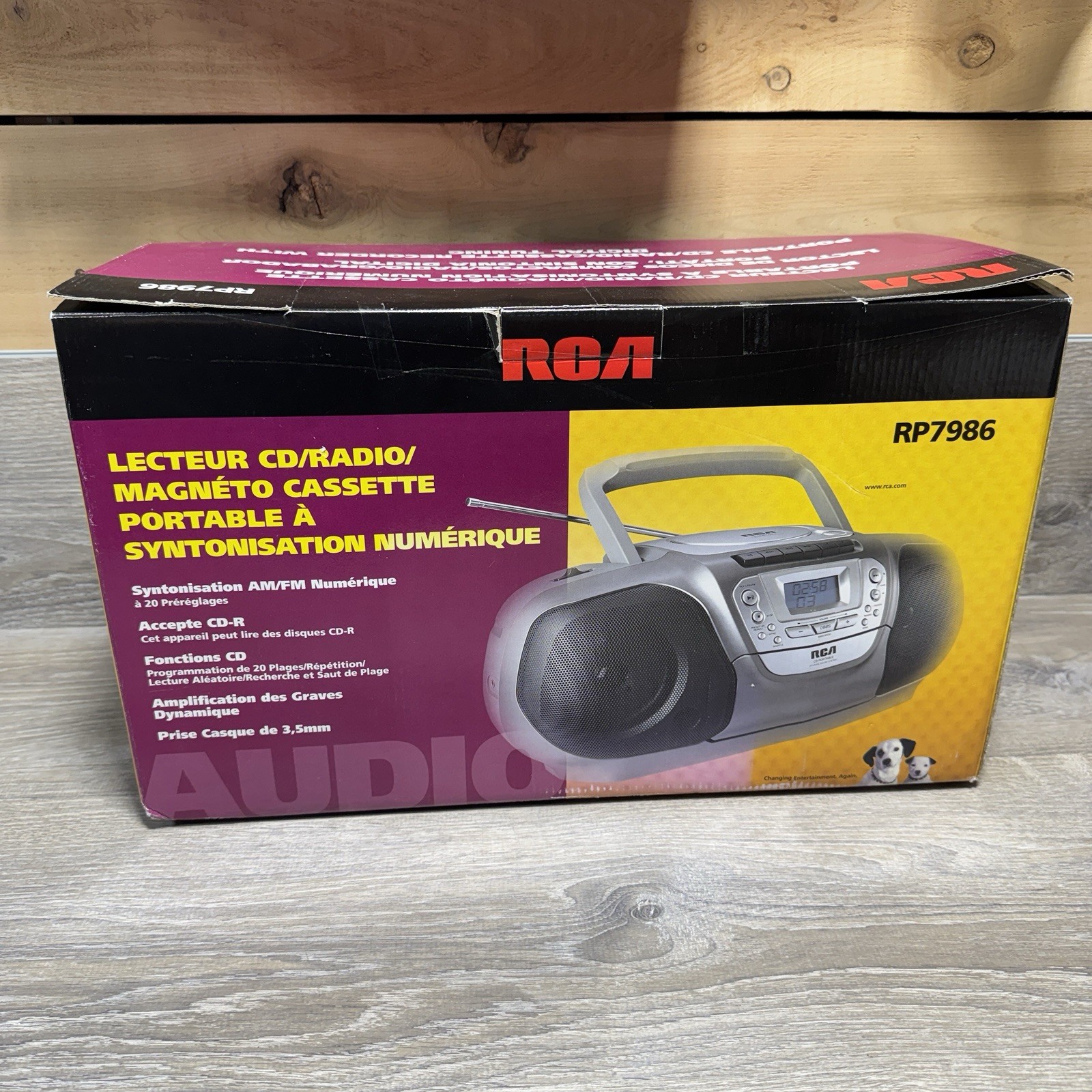 RCA Portable Radio CD Cassette Recorder RCA RP7986 RP-7986 7-2001 New Open Box