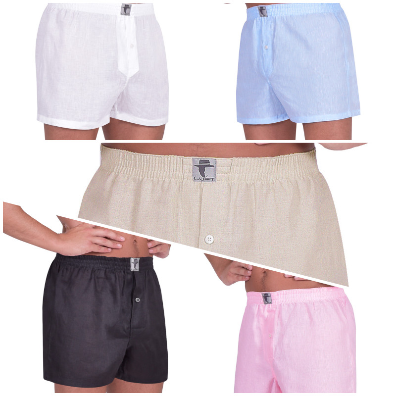 Pack of 5 Pcs Mens Boxers Luft 100% Organic Linen Eco Friendly B Gift Idea
