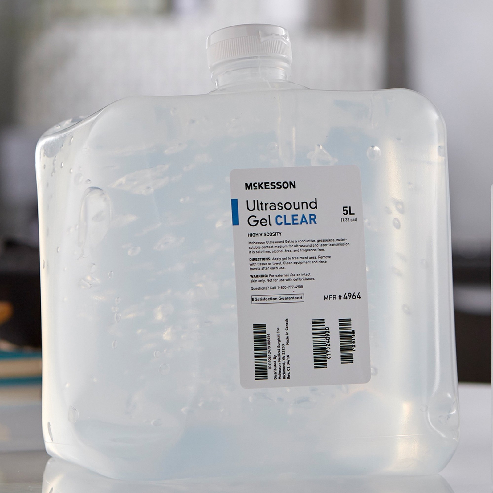 McKesson Clear Ultrasound Gel Transmission Ultrasonic Water Soluble 4 Containers