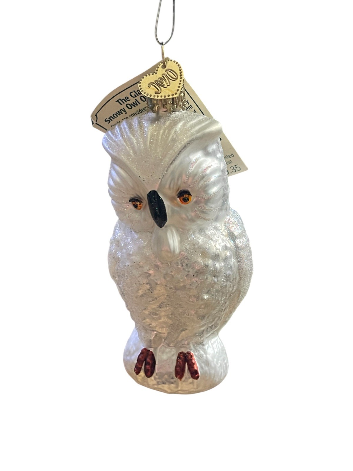 2001 Merck Family Old World Christmas The Glass Snowy Owl Ornament