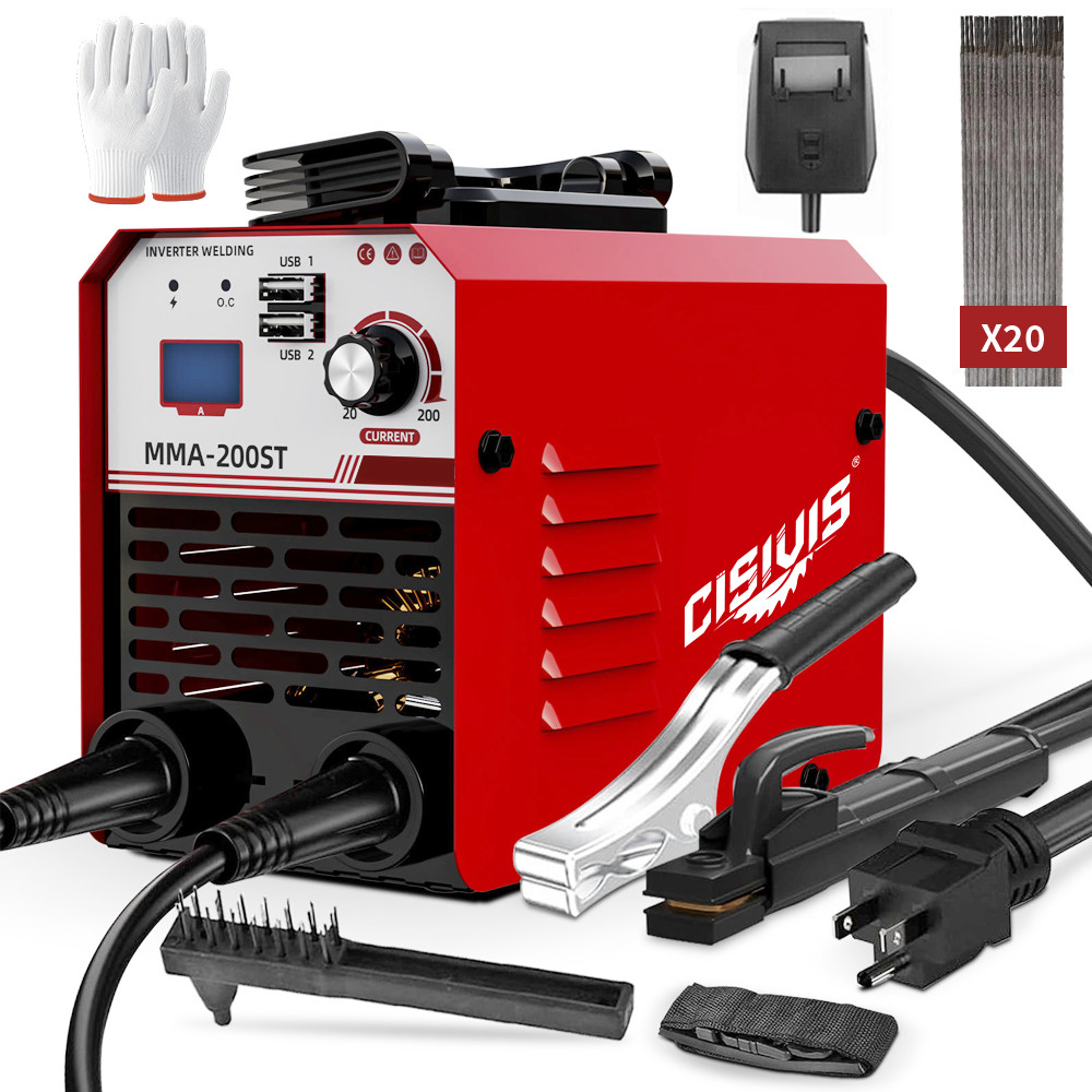 200A Stick Welder, 110V Portable ARC Welding Machine with Digital Display & IGBT