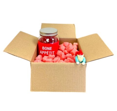 FunPak Red Hearts Biodegradable Packing Peanuts 1.5 cu ft Bag