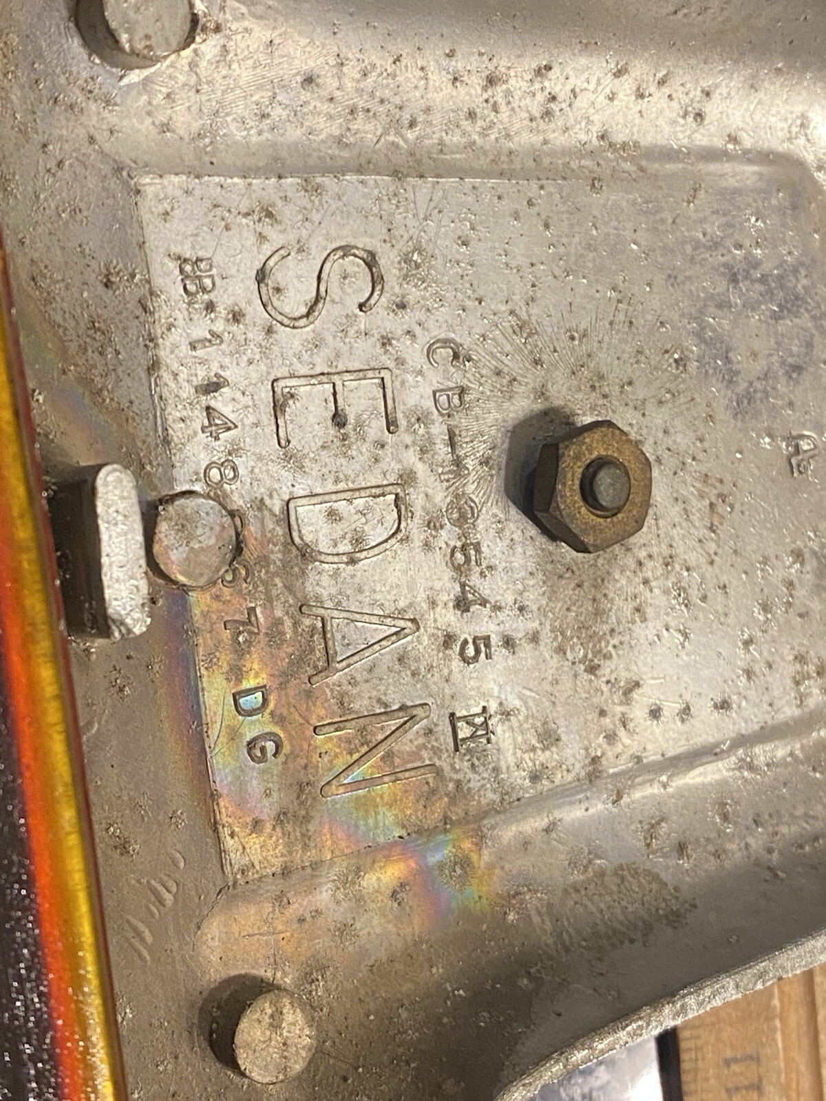 1946 1947 1948 DODGE SEDAN TRUNK EMBLEM STOP LIGHT LENS 1148867 CB13545 w LOGO