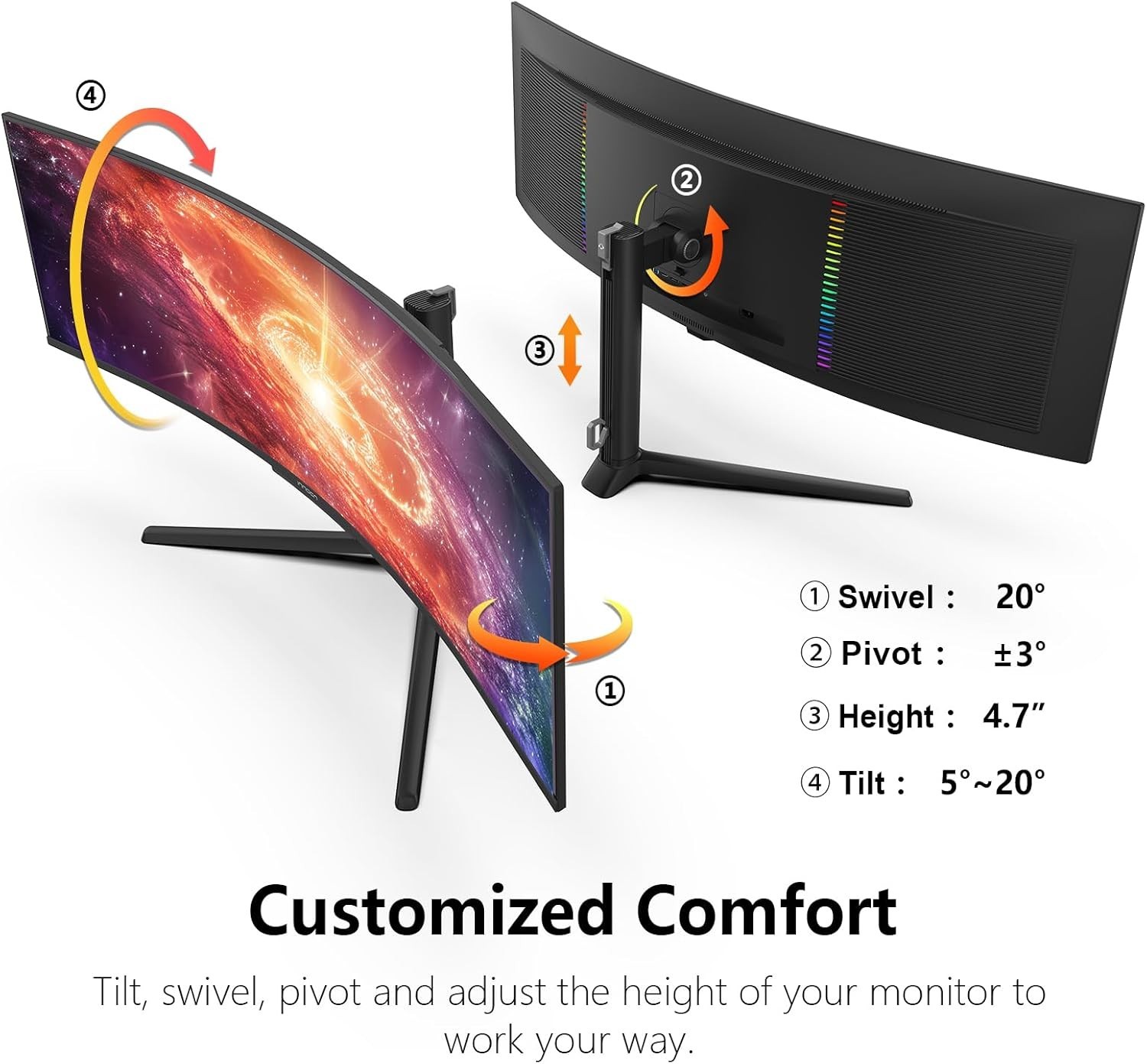INNOCN 49Q1S 49" OLED Curved Gaming Monitor 240Hz USB-C 90W