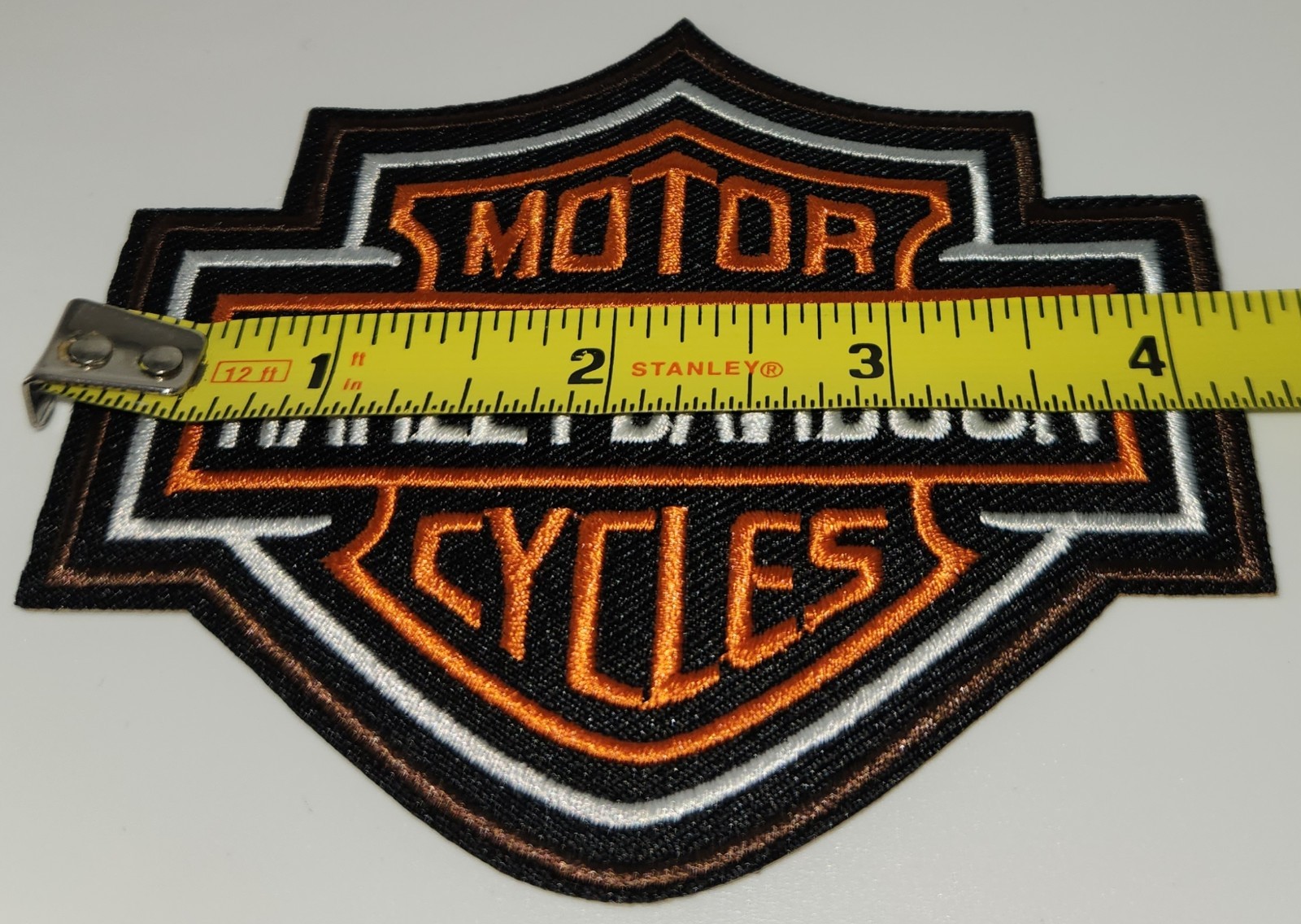 Harley Davidson Shield Embroidered Iron On Patch Or Sew On 4" x 3"