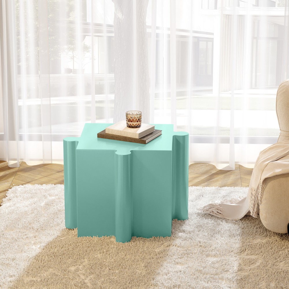Modular MGO Puzzle Side Table, Light Green Custom Layouts Indoor Outdoor