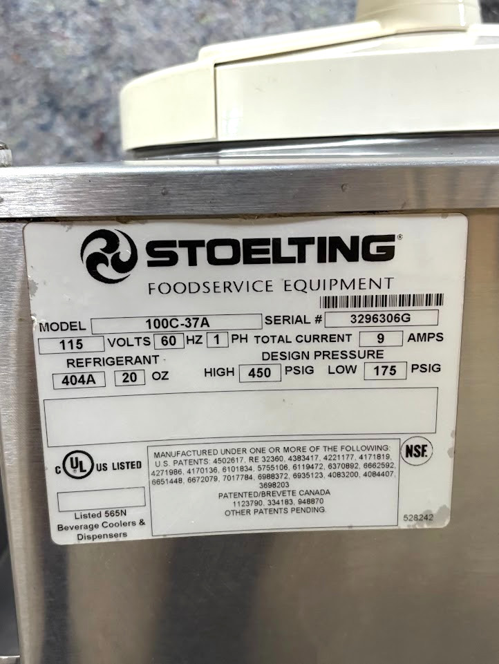 Stoelting 100C-37A Slush Puppie Frozen Beverage Machine *Bad Compressor*