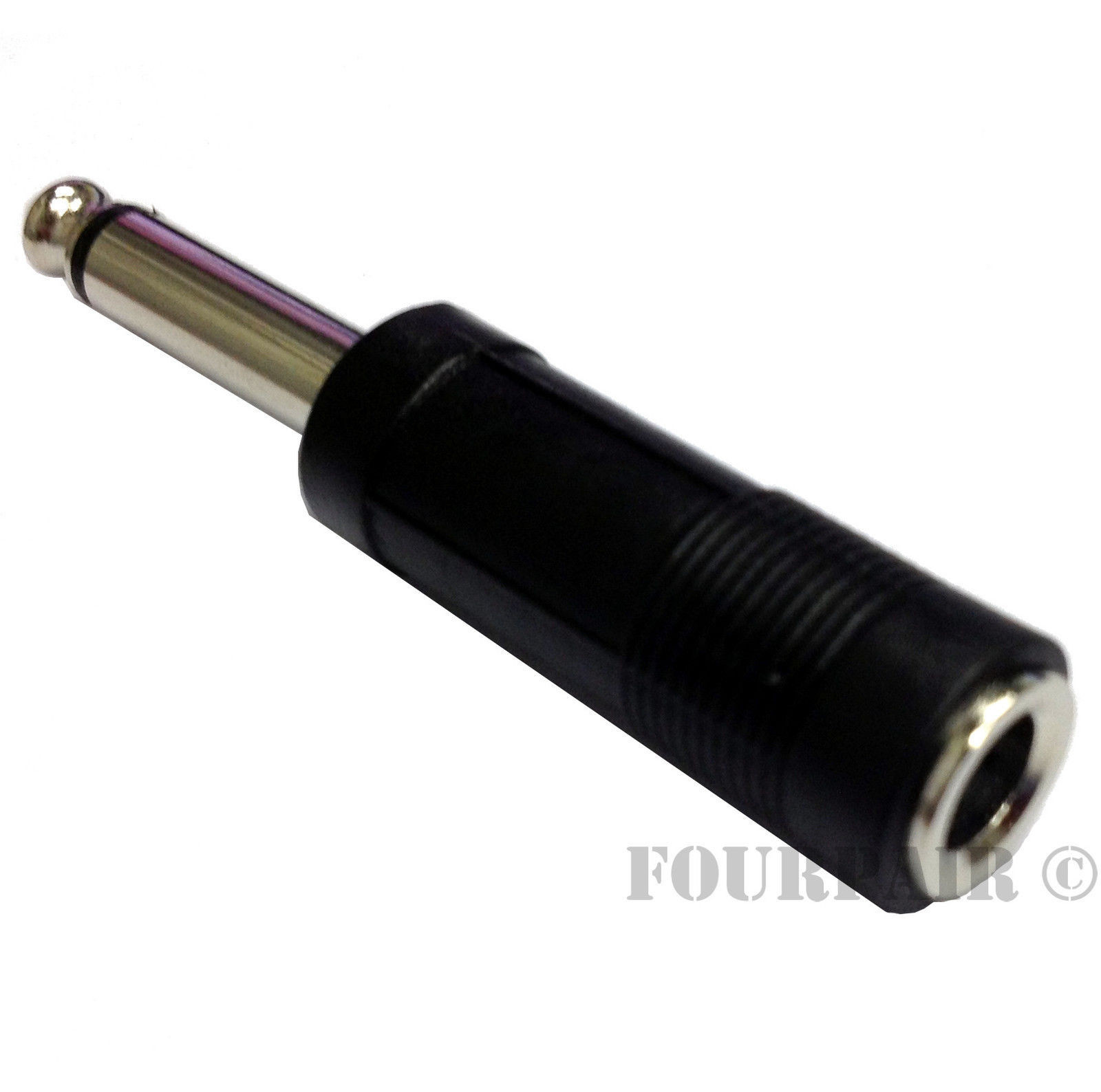 1/4" Stereo Female Jack to 1/4" 6.35mm Mono Male Plug Audio Converter Adapter