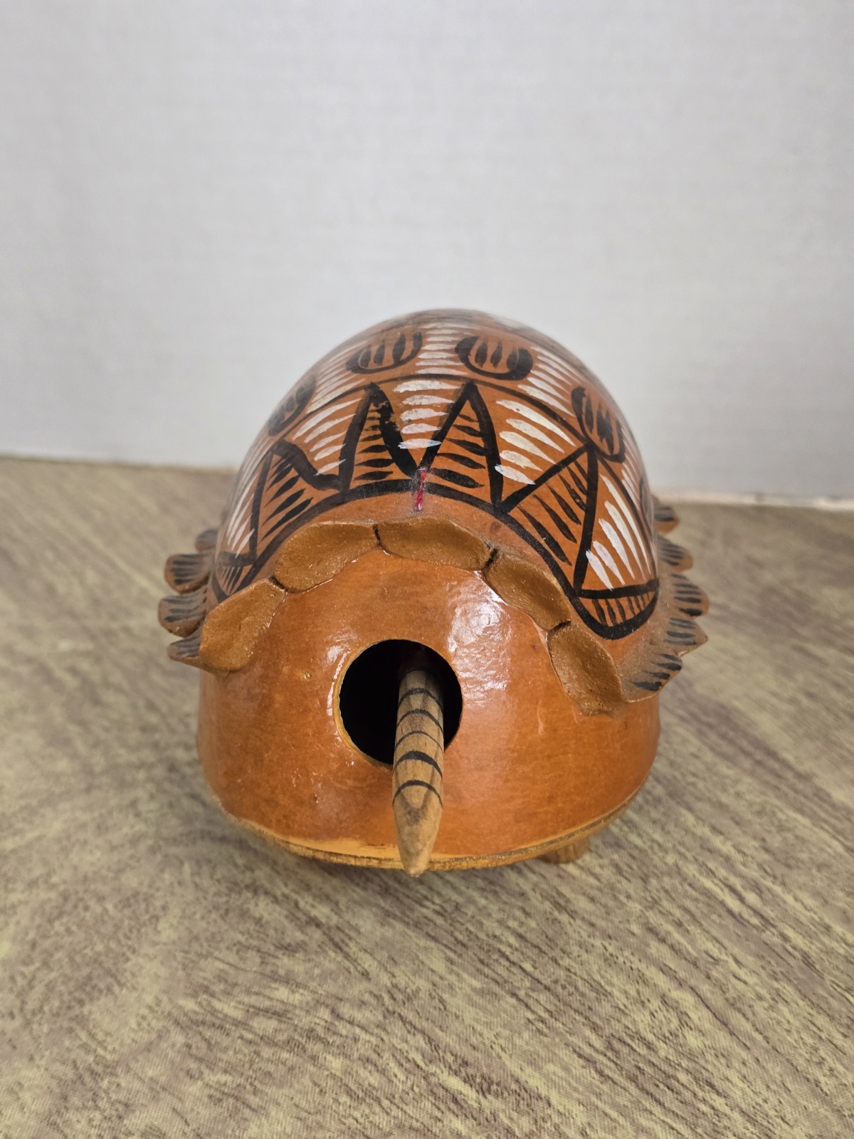 Vtg Armadillo Alebrije Bobble Head Hand-Made Mexican Folk Art Wooden