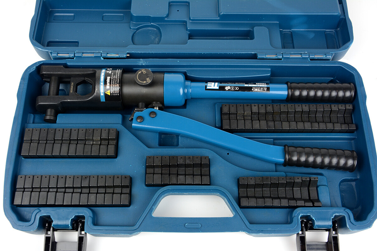 TEMCo Industrial Hydraulic Cable Lug Crimper TH0005 V2.0 10 AWG to 600 MCM