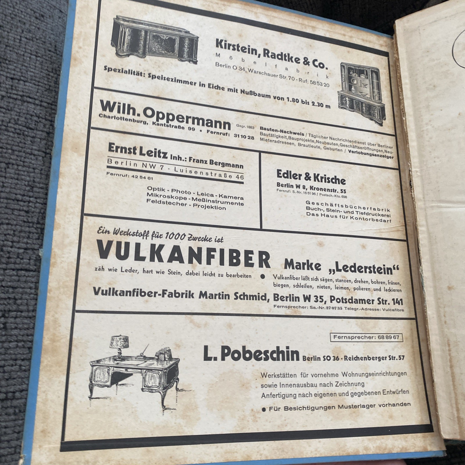 German BERLIN Phone Book 1940-41 WW2 Address Telephone Vintage Directory Germany