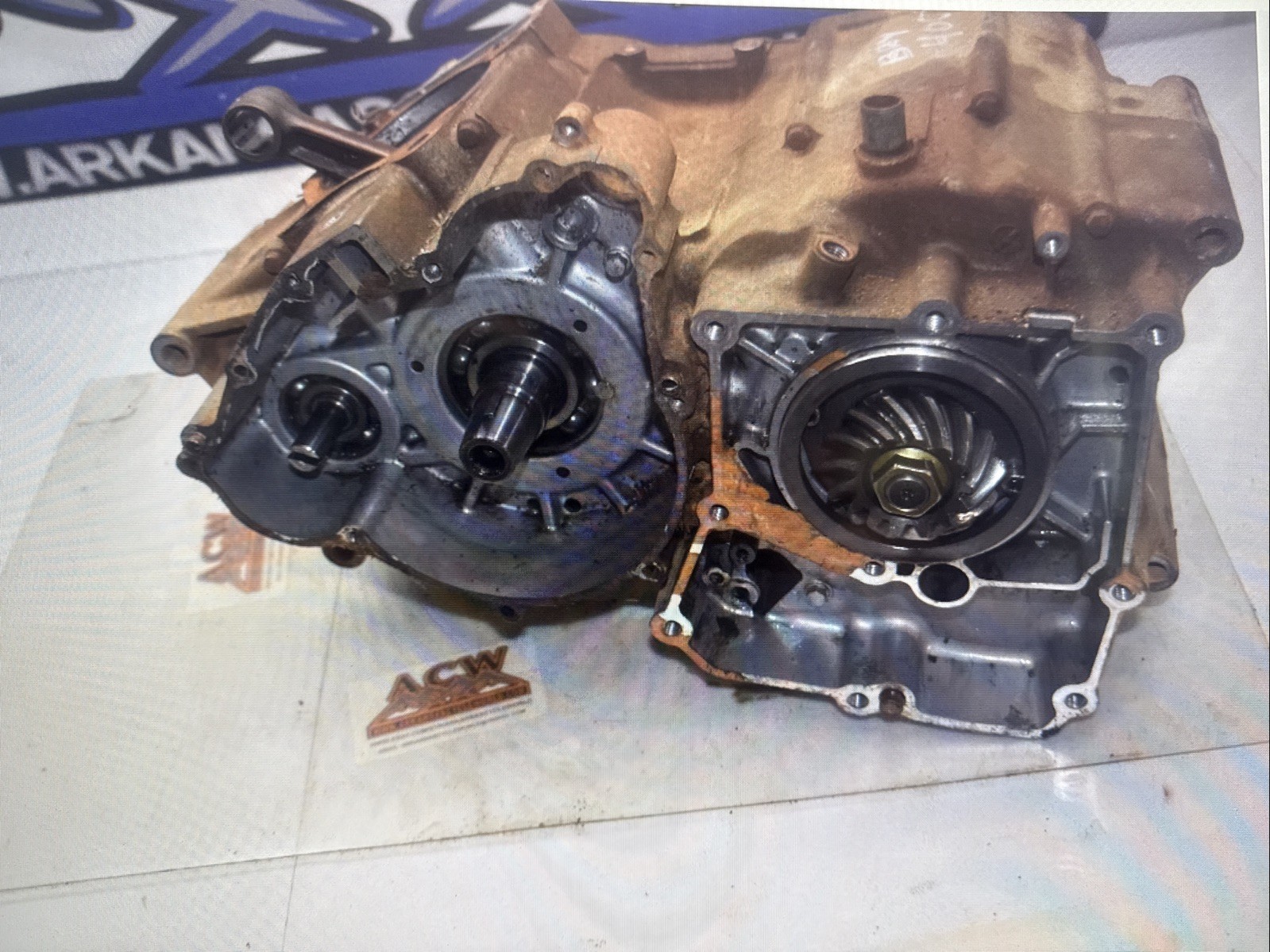 E3-1 LOWER ENGINE MOTOR CRANK 98 KAWASAKI BAYOU KLF 400 2x4 FREE US SHIP