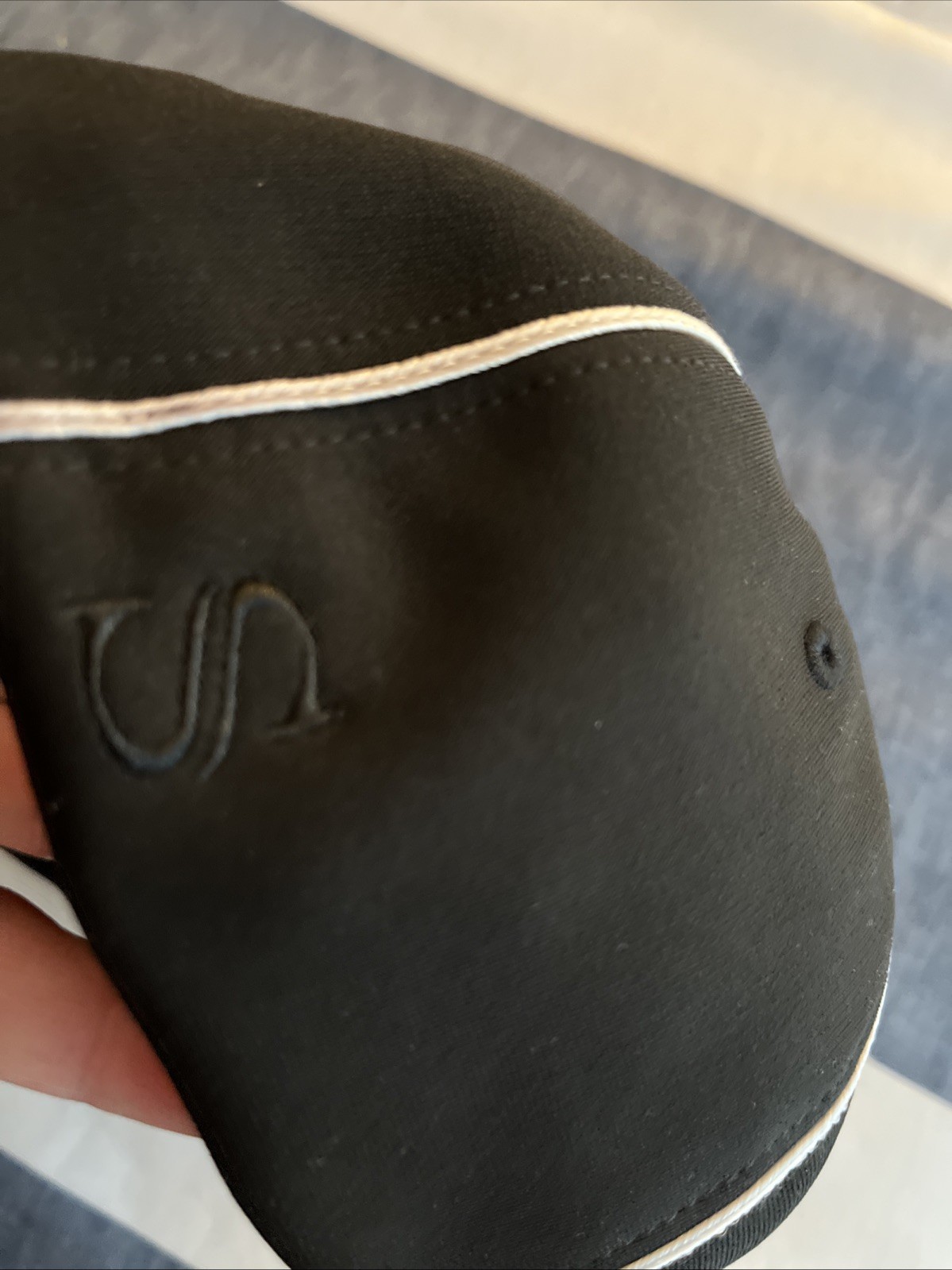 Smitty Black/White Piping Flex Fit Football Referee Hat HT110 LARGE L