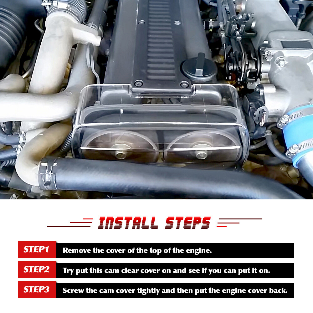 Clear Cam Timing Belt Cover Fit For Toyota Supra Chaser Soarer Cresta 1JZ 1JZGTE