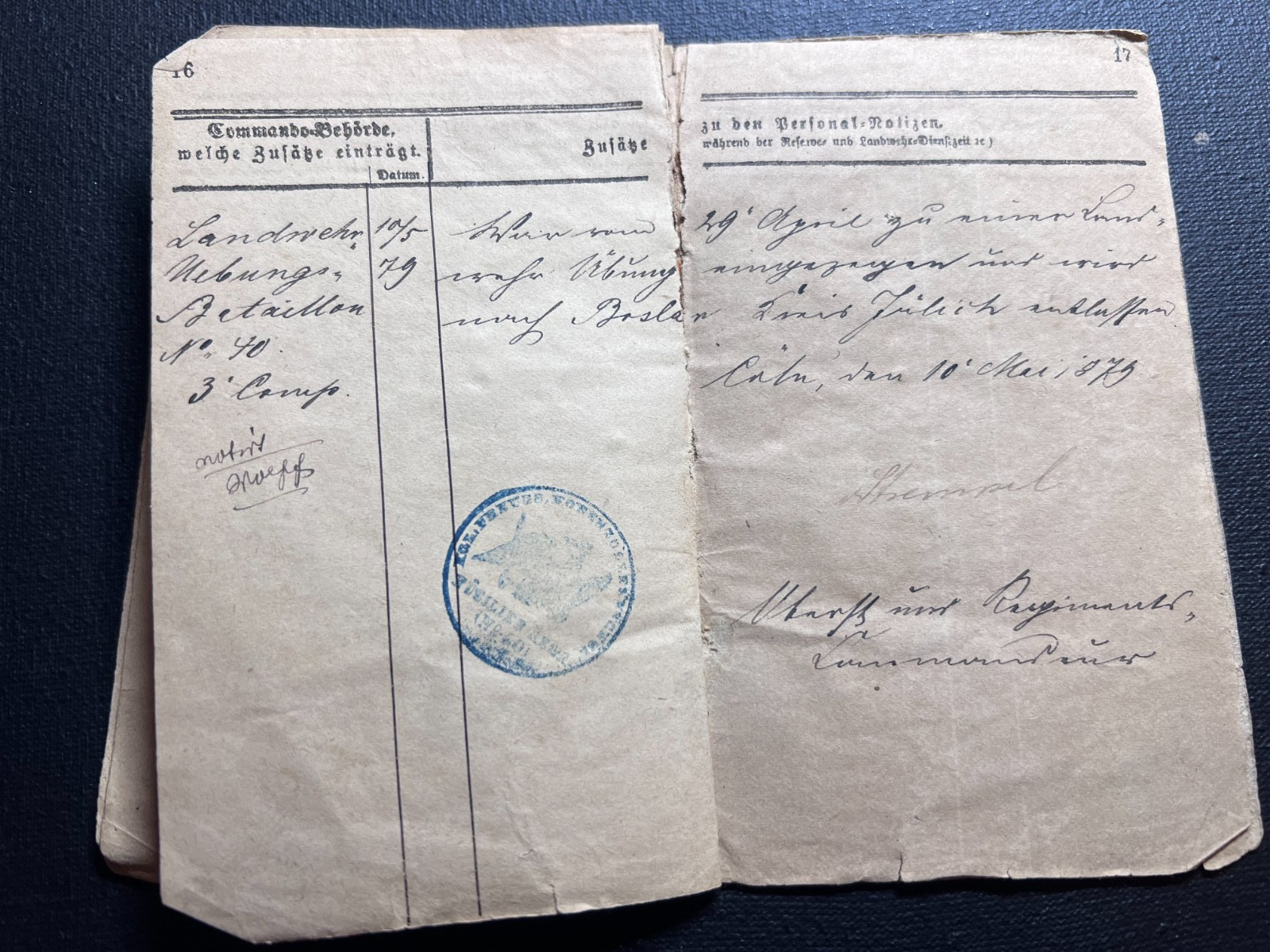 Franco-Prussian War 1870/1871 German Military ID Musketeer Johan Fleisch RARE!