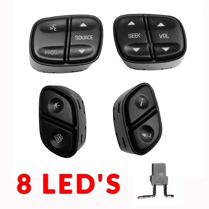 GM Steering Wheel Switch Control Buttons Bulb to LED Upgrade Kit Easy DIY