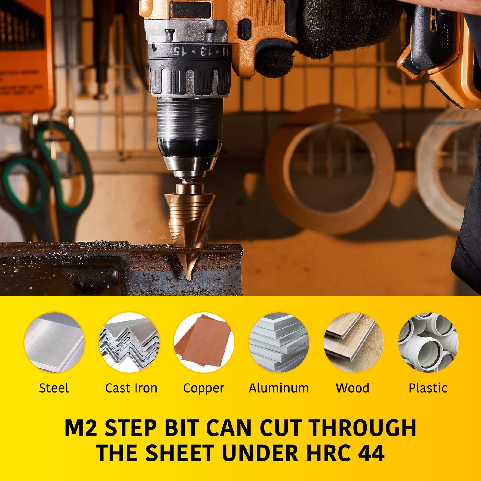 Anfrere Large 12 sizes from 1/4 to 2-3/8 inch, Brassed Coated Larger Size