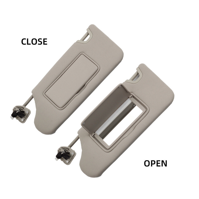 1 Pair Beige Sun Visor Driver & Passenger w/ Light For Nissan Altima 2013-2018