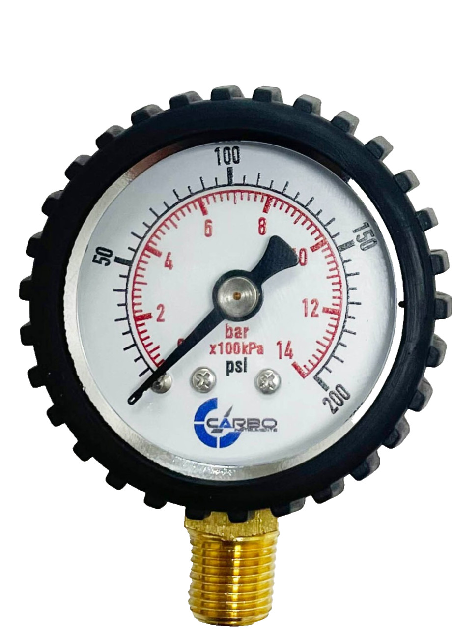 Pressure Air Gauge 0-200 psi  for Air Tank Accessory W10055 Lower Mount 1/8" NPT