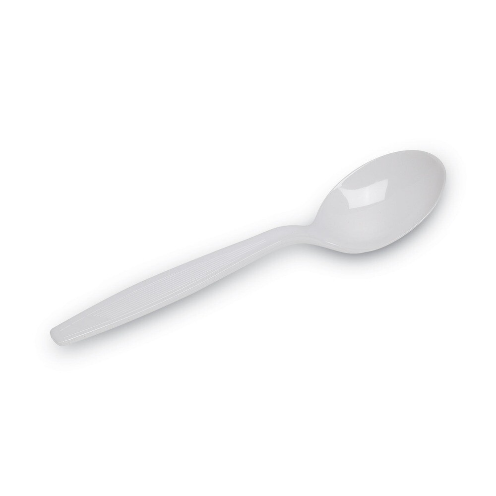Dixie SH207 Plastic Heavyweight Soup Spoons - White (100/Box) New