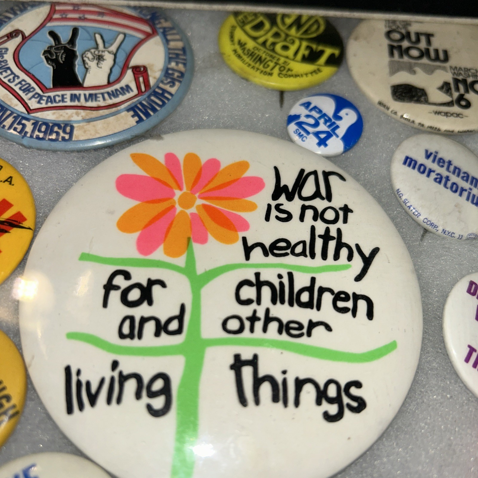 31 Vietnam Anti War Protest Pins Give Peace A Chance Repeal The Draft Ban Bomb