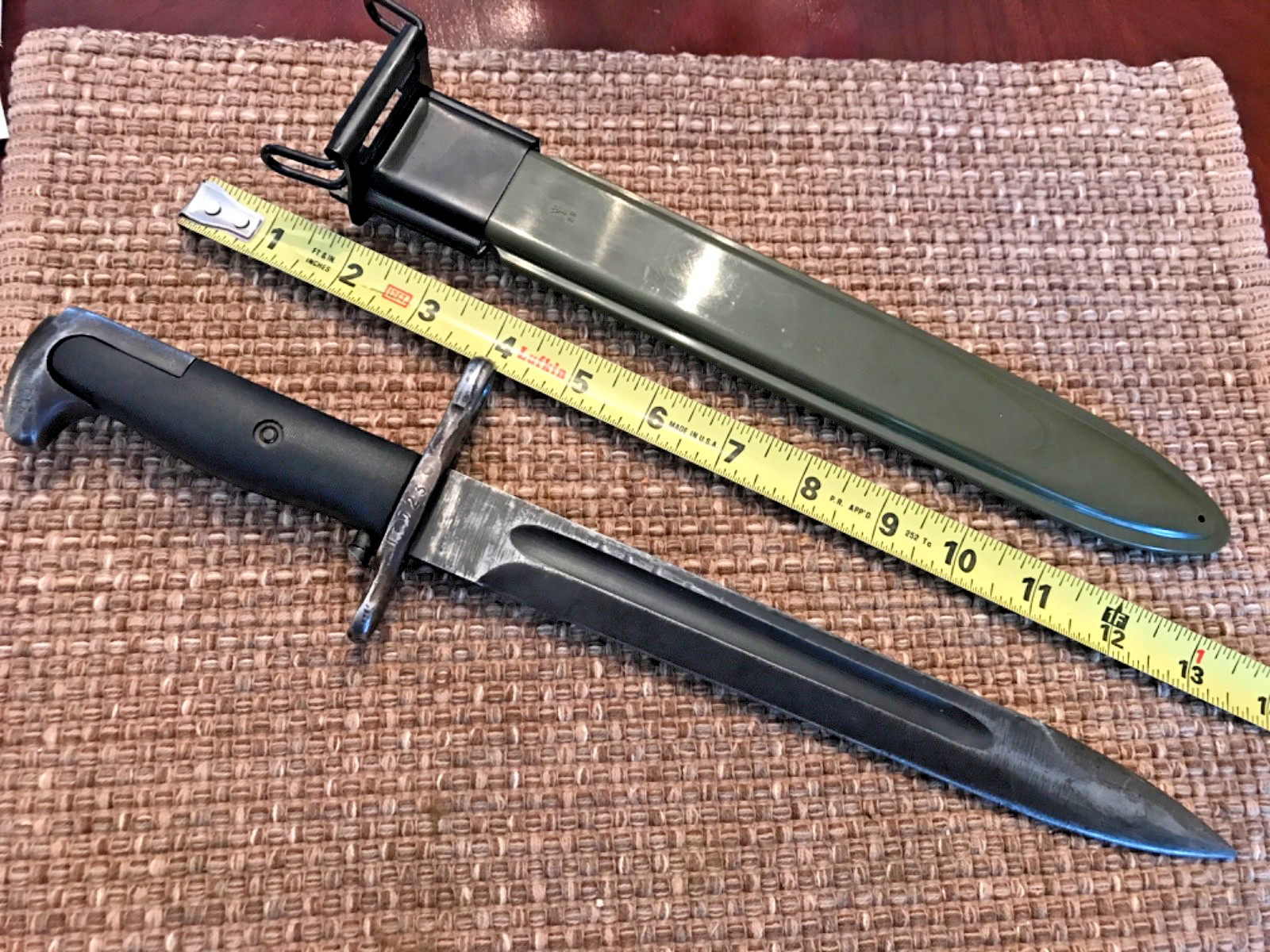 West German / GREEK GI issue 10” M1 BAYONET & Scabbard* U.S. WWII M1 Garand #723