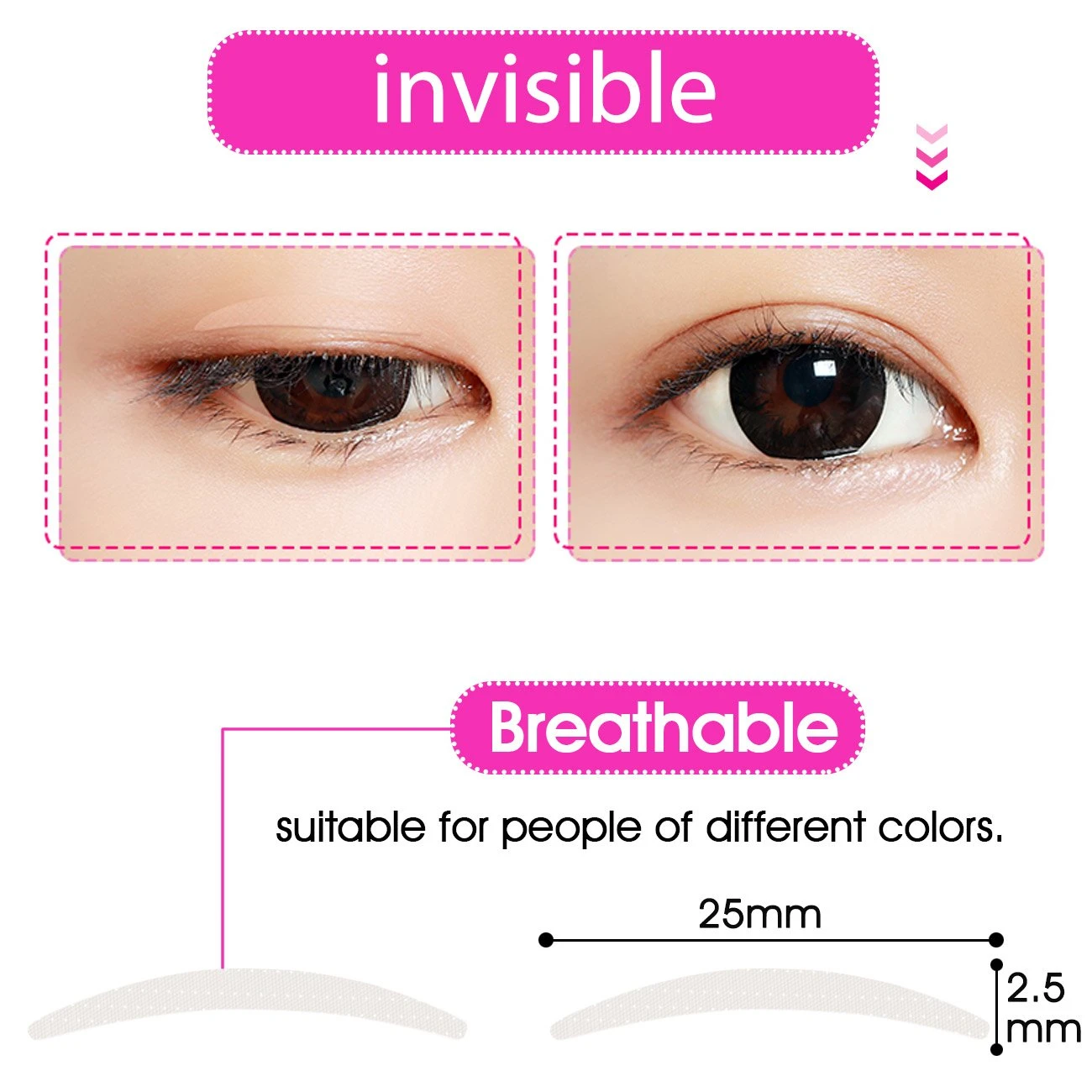 240× Invisible Lace Eye Lift Strips Double Eyelid Adhesive Style Tape Sticker US